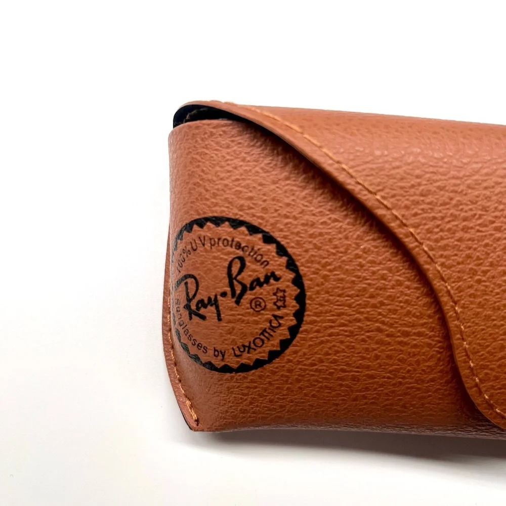 Ray-Ban Tan Leather Sunglasses Case NWT